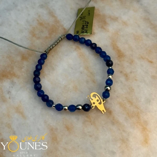 دستبند گربه مینیمال طلا لیزری